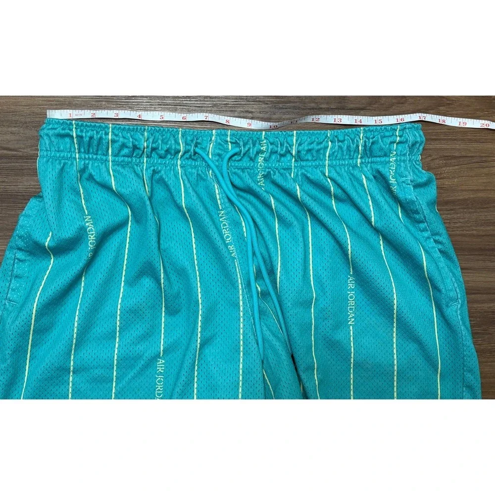 Nike Air Jordan Essentials Mesh Pinstripe Shorts Teal Blue Sz XL (DM1357-392)